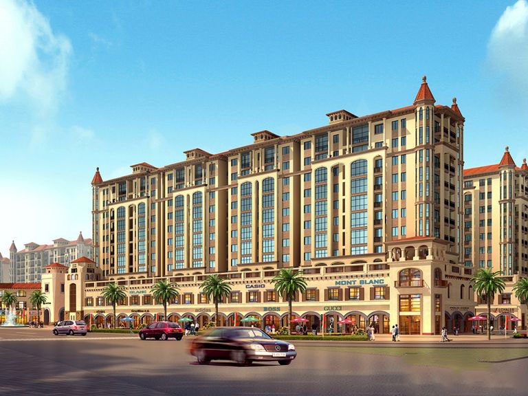 沿街透视效果图