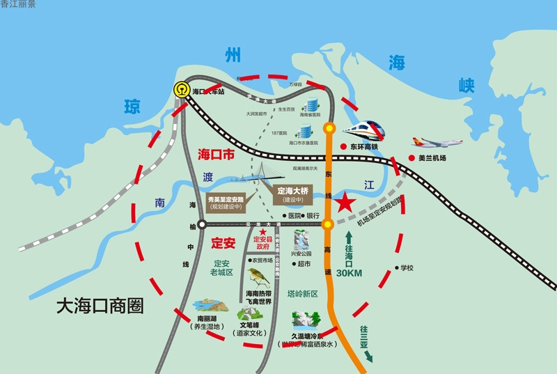 香江丽景区位图 1