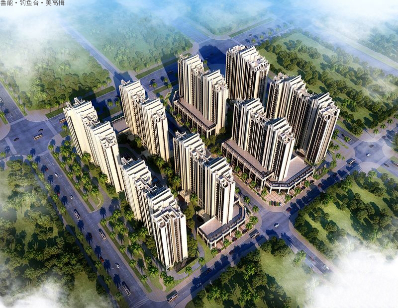 鲁能·钓鱼台·美高梅鸟瞰图
