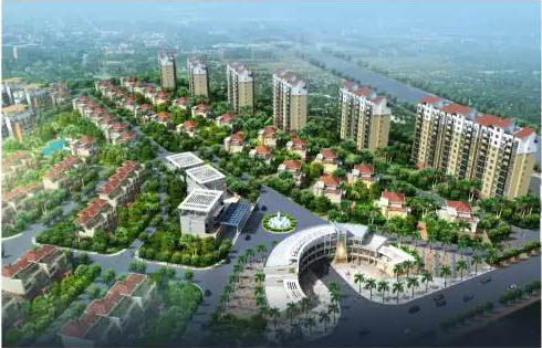 海峡南岸温泉花园鸟瞰图