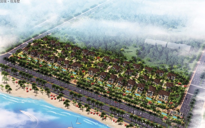 国瑞悦海墅鸟瞰图