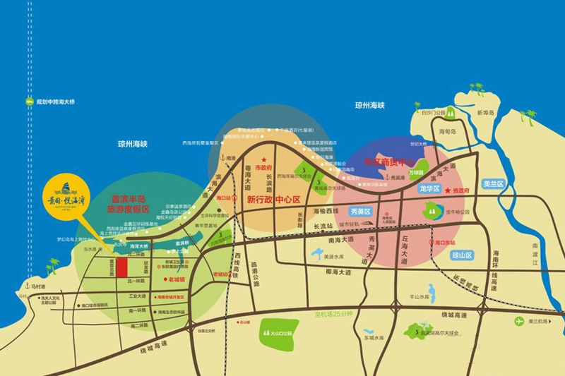 景园悦海湾交通图