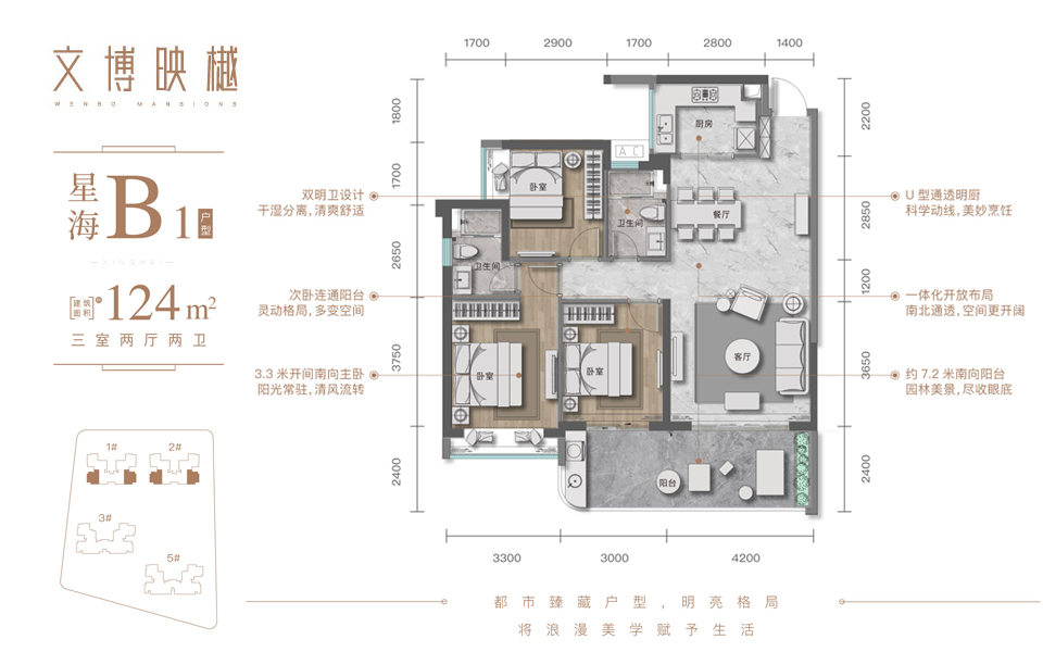 B1户型 3房2厅2卫