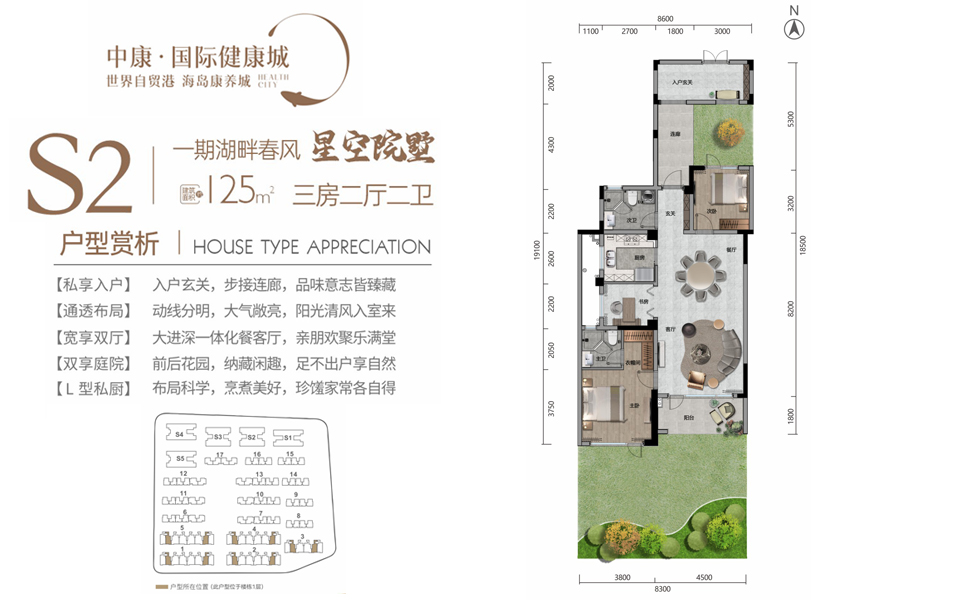 一期S2户型 3房2厅2卫